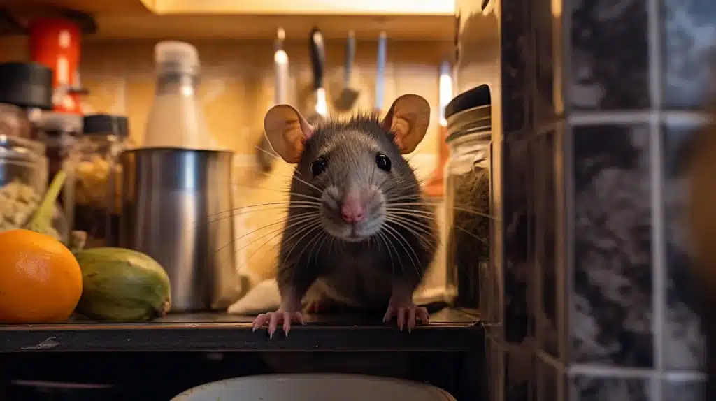 Rat dans le grenier à Arras en hiver